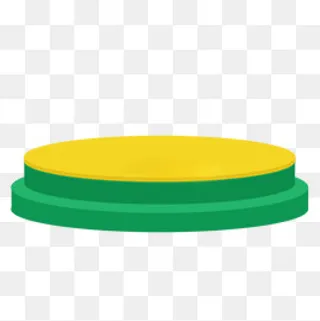 圆形黄绿舞台元素,免抠元素