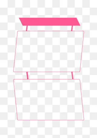 粉色枚红色可爱促销PPT边框