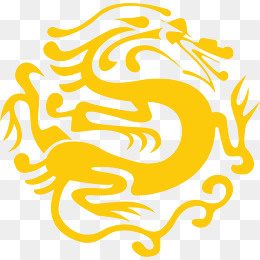 龙纹中国风式构图,免抠元素