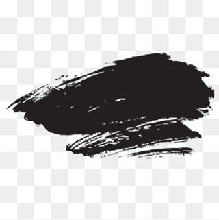 黑色毛笔笔触书法元素,免抠元素