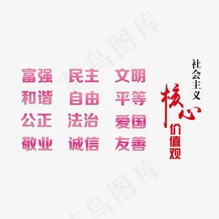 *核心价值观展板标语元素