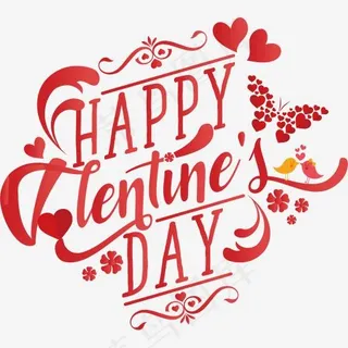 矢量红色七夕快乐应为内招