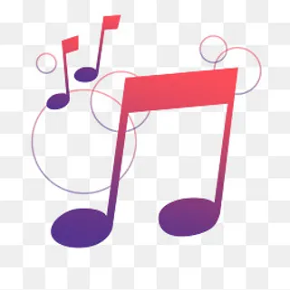 卡通音符设计图标,免抠元素