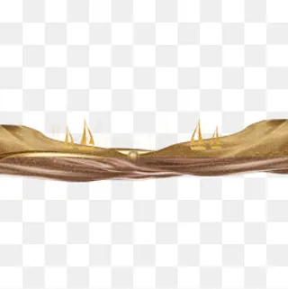 金色波纹起伏帆船