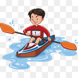 男子皮划艇培训招生,免抠元素