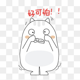 可爱小肥猫好可怕怕怕表情包