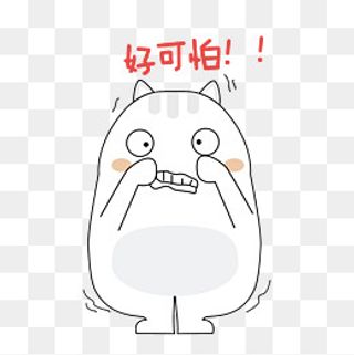 可爱小肥猫好可怕怕怕表情包