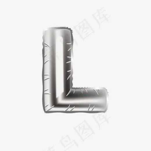 银色创意英文字母(2083*2083px)ai矢量模版下载