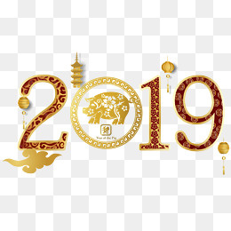 2019猪年矢量装饰图案,免抠元素