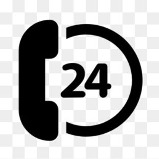 24小时电话图标,免抠元素