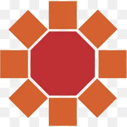 八边形盒子展开图,免抠元素(552*546px)