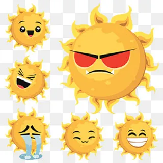 卡通太阳表情包