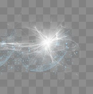 蓝色星空炫光元素,免抠元素