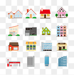 卡通手绘房子,免抠元素