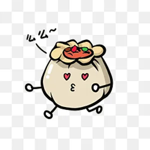 美食餐饮Q版烧卖么么哒亲亲免抠PN,免抠元素