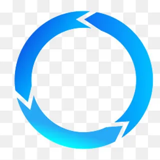 矢量扁平三箭头循环PNG图片,免抠元素