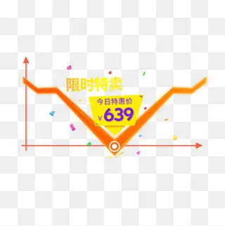 促销价格活动曲线,免抠元素