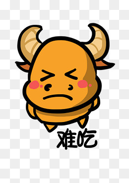 小牛Q版卡通角色动物形象聊天表,免抠元素