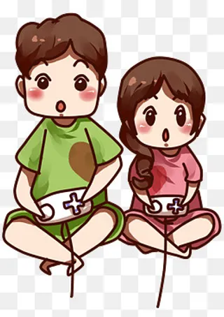 520情人节情侣一起玩游戏,免抠元素