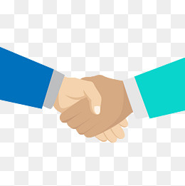 蓝色商务握手