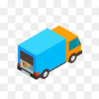 618购物节物流车矢量图,免抠元素