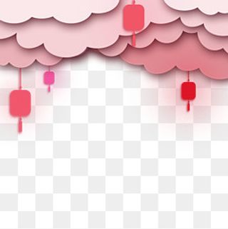 手绘灯笼不规则边框