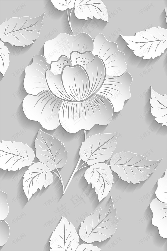 3D时尚花纹背景背景图片素材,背景元素