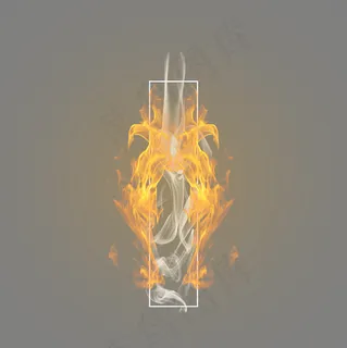 炫酷火焰烟雾光效字母I