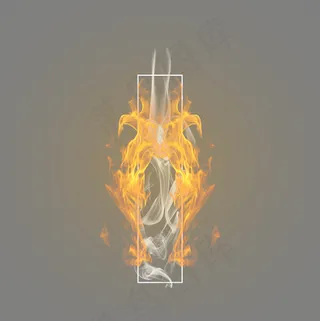 炫酷火焰烟雾光效字母I