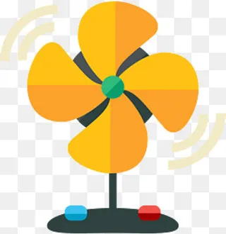 转动这的黄色风扇