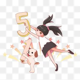 五一劳动节51手绘人物,免抠元素(5000*5000px)psd模版下载