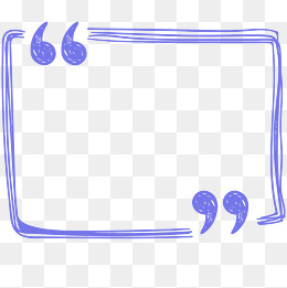 蓝色可爱涂鸦对话气泡,免抠元素