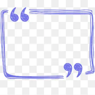 蓝色可爱涂鸦对话气泡,免抠元素