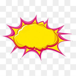 卡通手绘爆炸效果元素,免抠元素