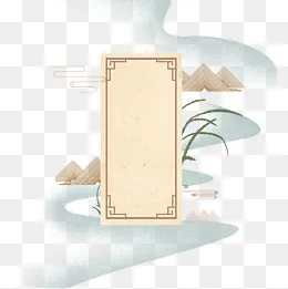 手绘中国风四君子兰花边框,免抠元素(2000*2000px)psd模版下载