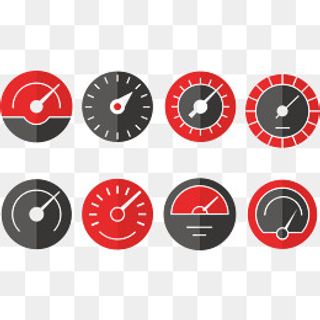 可爱红色汽车仪表盘矢量图,免抠元素