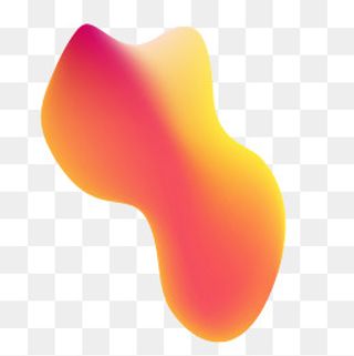 黄红色流体渐变元素,免抠元素