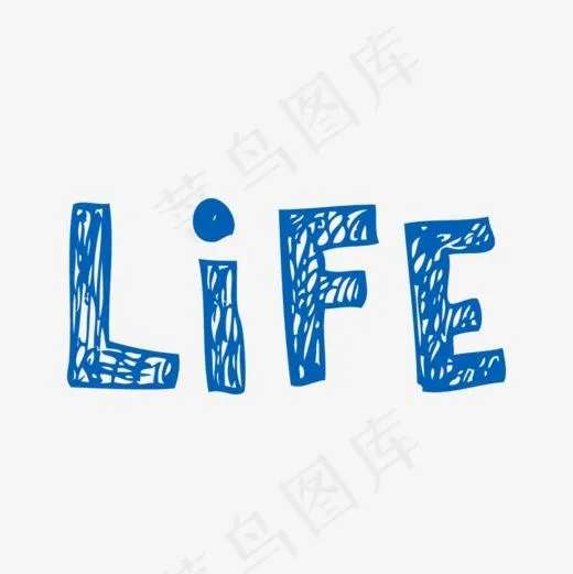 LIFE蓝色艺术字(1000*1000px)eps,ai矢量模版下载