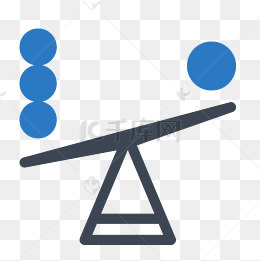 黑色跷跷板卡通图标