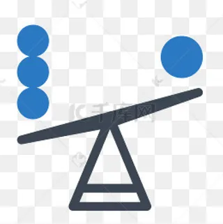 黑色跷跷板卡通图标