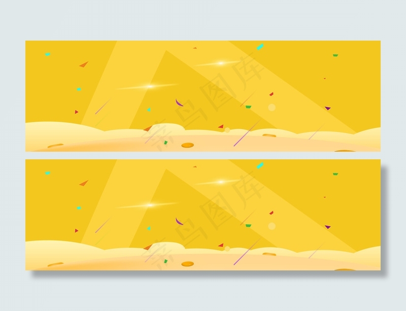 淘宝促销黄色卡通海报背景背景图片素材