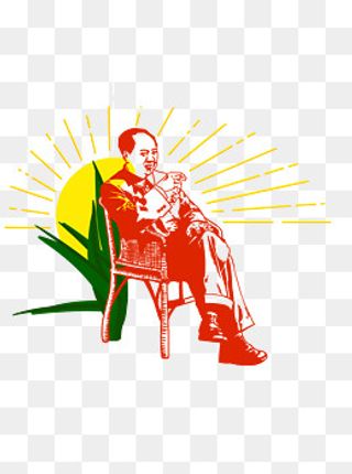 伟大领袖毛主席简约红色党建正能,免抠元素