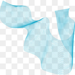 炫彩几何曲线元素,免抠元素