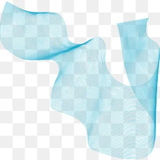 炫彩几何曲线元素,免抠元素