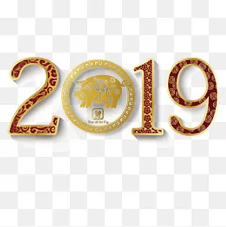 2019小猪矢量装饰,免抠元素