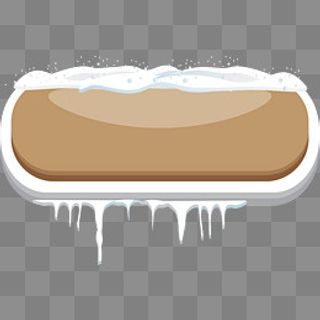 立体矢量按钮冰雪按钮元素,免抠元素