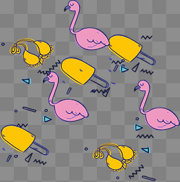 波普彩色几何图形元素