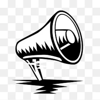 通知小喇叭剪影矢量,免抠元素