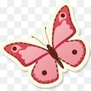 简约粉色蝴蝶,免抠元素