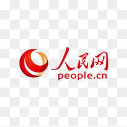 红色人民网logo标志,免抠元素(800*800px)